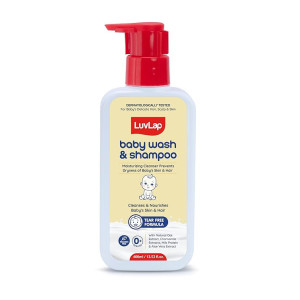 LuvLap Baby Wash & Shampoo with Chamomile & Milk Protein