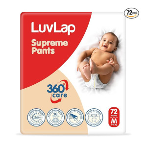 LuvLap Supreme Diaper Pants Medium (MD) 7-12Kg, 72 Pcs