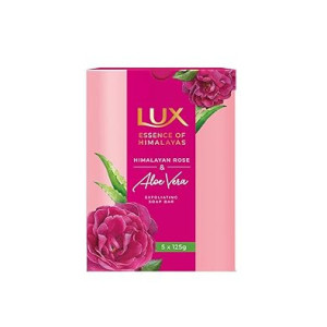 Lux Rose & Aloevera Exfoliating Soap 5x125g