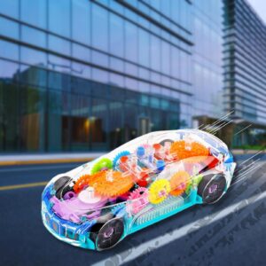 Deal PlayMagic Transparent Mechanical Toy Car 360° Rotating Sensor Car Rs. 259
