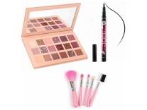 Makeup Brush Set with Eyeshadow Palette & 36H Eyeliner Pack of 7 Rs.142 Flipkart Deal