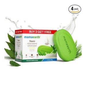 Mamaearth Neem Moisturizing Lotion Soap with Neem & Tea Tree for Skin Purification | 76% TFM Grade 1 Soap