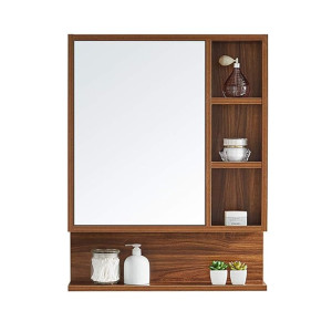 MAMTA DECORATION Engineered Wood Wall Mount Dressing Table Mirror with Storage