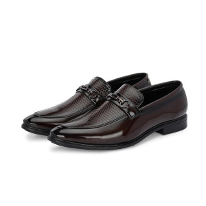 Massari Men’s PU Leather Moccasin Formal Shoes