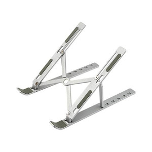 MemeHo Aluminium Laptop Stand 6 Angles Adjustable Foldable Portable Ergonomic Ventilated