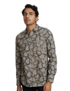 Amazon Men’s Floral Kalamkari Cotton Ethnic Shirt
