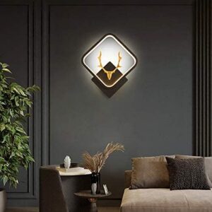Deal Metal LED Stag Wall Lamp Black Rs. 283 Amazon