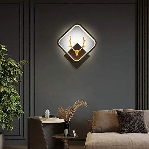Deal Metal LED Stag Wall Lamp Black Rs. 283 Amazon