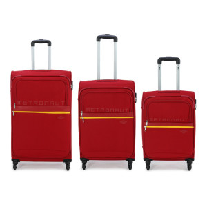 METRONAUT Soft Body 8 Wheels Luggage Set of 3 (22″+26″+30″)