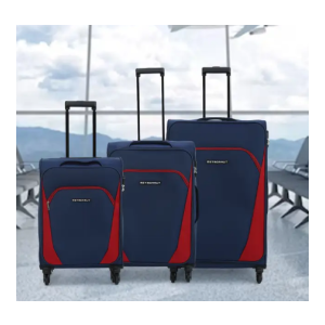 METRONAUT Soft Body Set of 3 Luggage with 4 Wheels