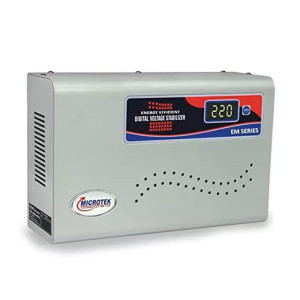MICROTEK EM4160 Automatic Voltage Digital Display Wall Mounted Stabilizer for AC Upto 1.5 Ton