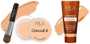 MILA BEAUTÉ Conceal It Pot & Foundation (Medium Beige, Golden Caramel)