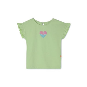Milou Girl’s Solid 100% Cotton Ruffle Sleeve T-Shirt
