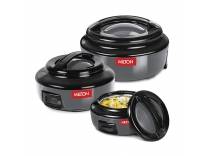 Milton Casserole Set of 3 Stainless Steel Grey