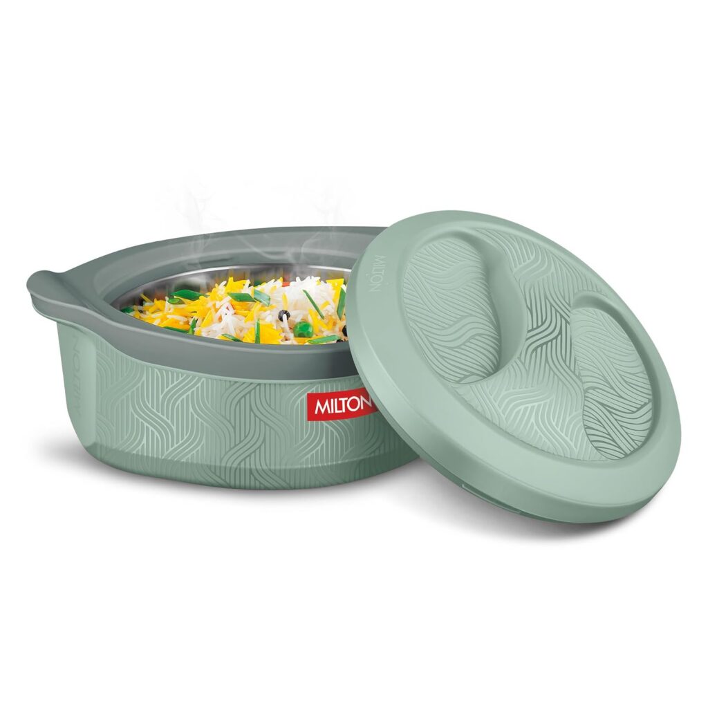 Milton Evoke 1000 PU Insulated Casserole 850 ml Light Green Food Grade Rs. 208