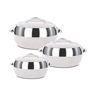 MILTON Fiesta Jr. Casserole Set of 3 | Inner Stainless Steel | Keeps Food Hot & Cold