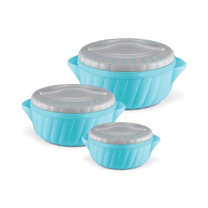 MILTON Flora Jr 3 Pc Insulated Steel Casserole Set for Roti