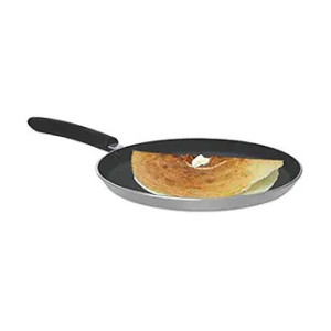 Milton Procook Black Pearl Omni Dosa Tawa with Non-Stick Coating, 24 cm, Gas & Induction Compatible