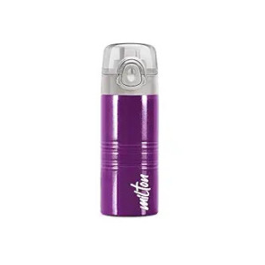 MILTON Vogue 500 Stainless Steel Water Bottle 490 ml, Single Walled, ISI Certified