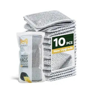 MIORAH 10Pc Steel Scrubber for Kitchen Utensils Non-Scratch Dishwash