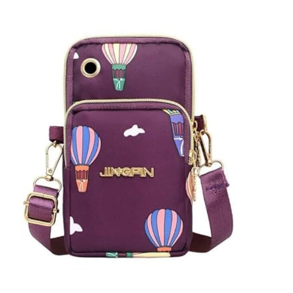 Mobile Sling Bag for Girls Ladies Purple Printed Rs. 485
