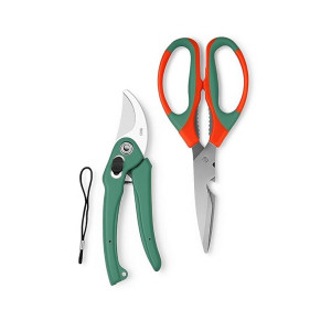 Multipurpose Gardening Scissors & Green Pruner Set – Heavy Duty Shears