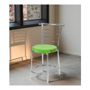 Multipurpose Steel Chair with Leather Cushion & Steel Frame