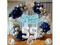 Mystic Toy Store Birthday Decoration Deal Blue White Theme 50 Pcs Balloons Rs. 157