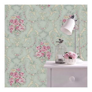 NANA’s Collections Blue Vintage Floral Peel & Stick Wallpaper (45cm x 800cm)