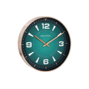 Nautica Modern 12 Inch Wall Clock with Quartz Silent Sweep Technology