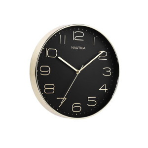 Nautica Modern Wall Clock with Quartz Silent Sweep Technology – 12 Inch
