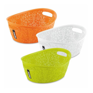 Nayasa Tri Colour Oasis Oval Storage Basket Set of 3