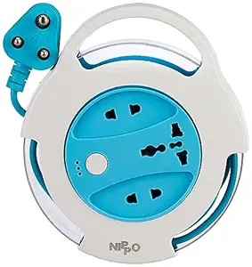 Nippo Flexi Cord Universal Socket with Master Switch 4 Mtr Cord 1 Year Warranty