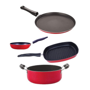Nirlon Non Stick PFOA Free Aluminium Kitchenware Gift Set of 4