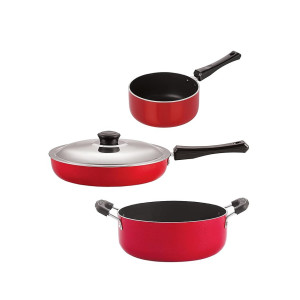 NIRLON Non Stick 3 Pieces Cookware Set