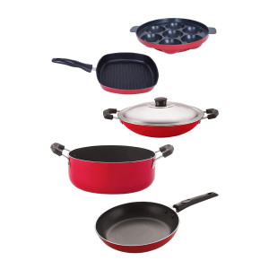 Nirlon Non Stick 5-Piece Cookware Set