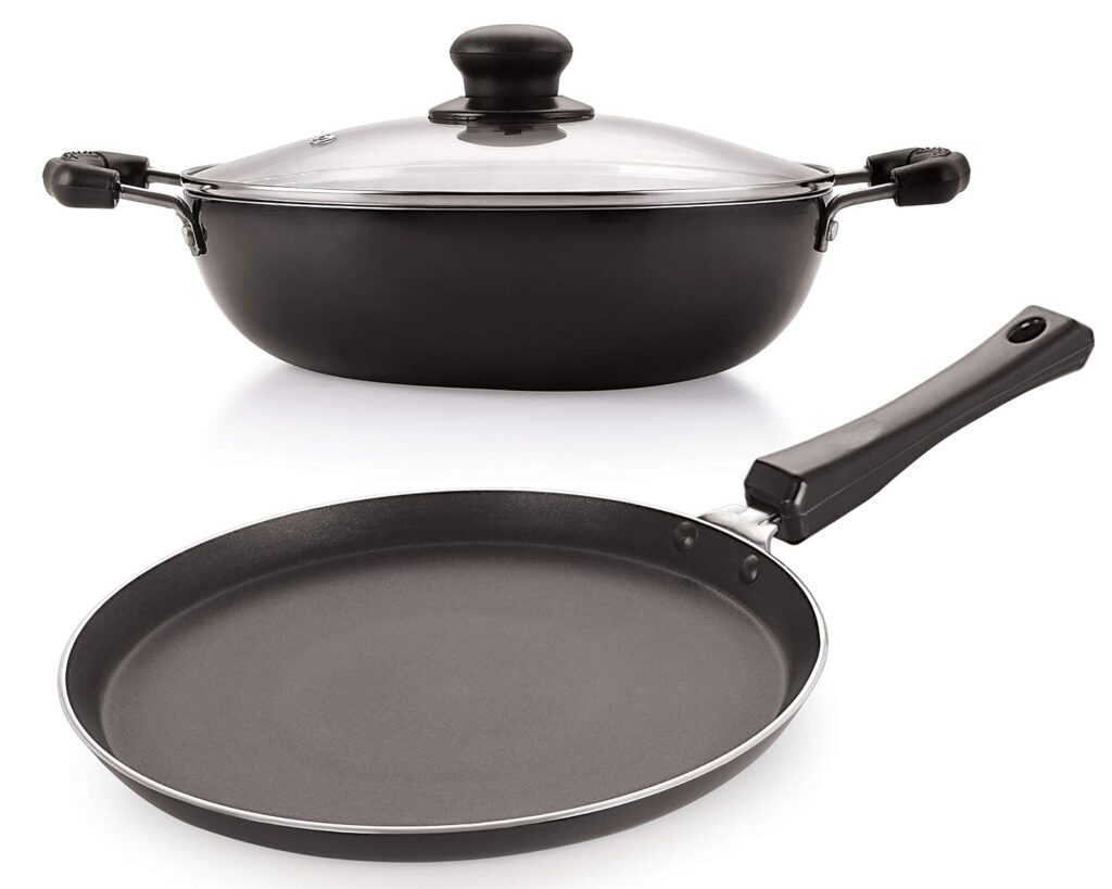 Nirlon Nonstick Tawa & Kadai Combo Deal