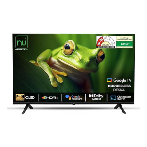 NU 55 Inches Borderless 4K QLED Smart Google TV
