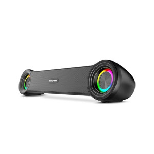 Nu Republic Partybox 180 with 18W Output, Upto 6 Hrs Playtime, 52mm Dynamic Driver, Vibrant RGB Light Bluetooth Soundbar