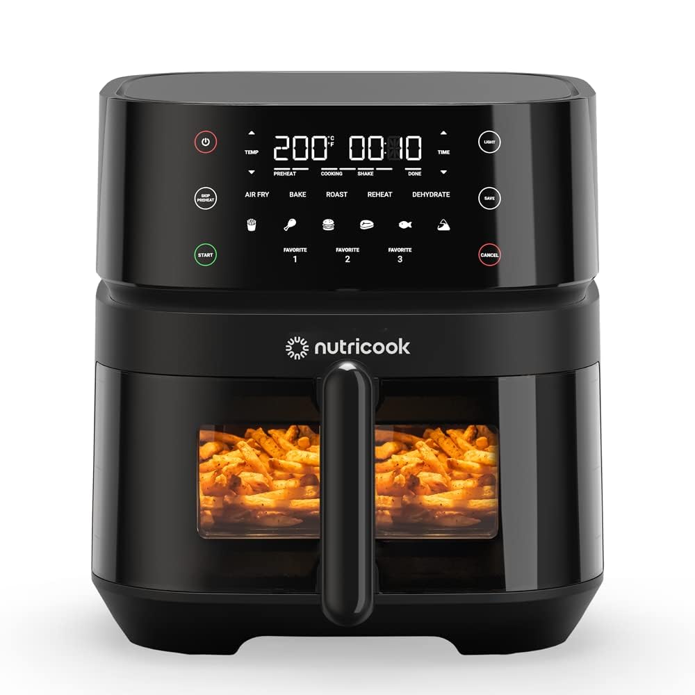 Nutricook Air Fryer 5.7L Vision Black