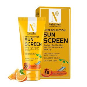 NutriGlow Advanced Organics Anti Pollution Sunscreen SPF50 PA+++