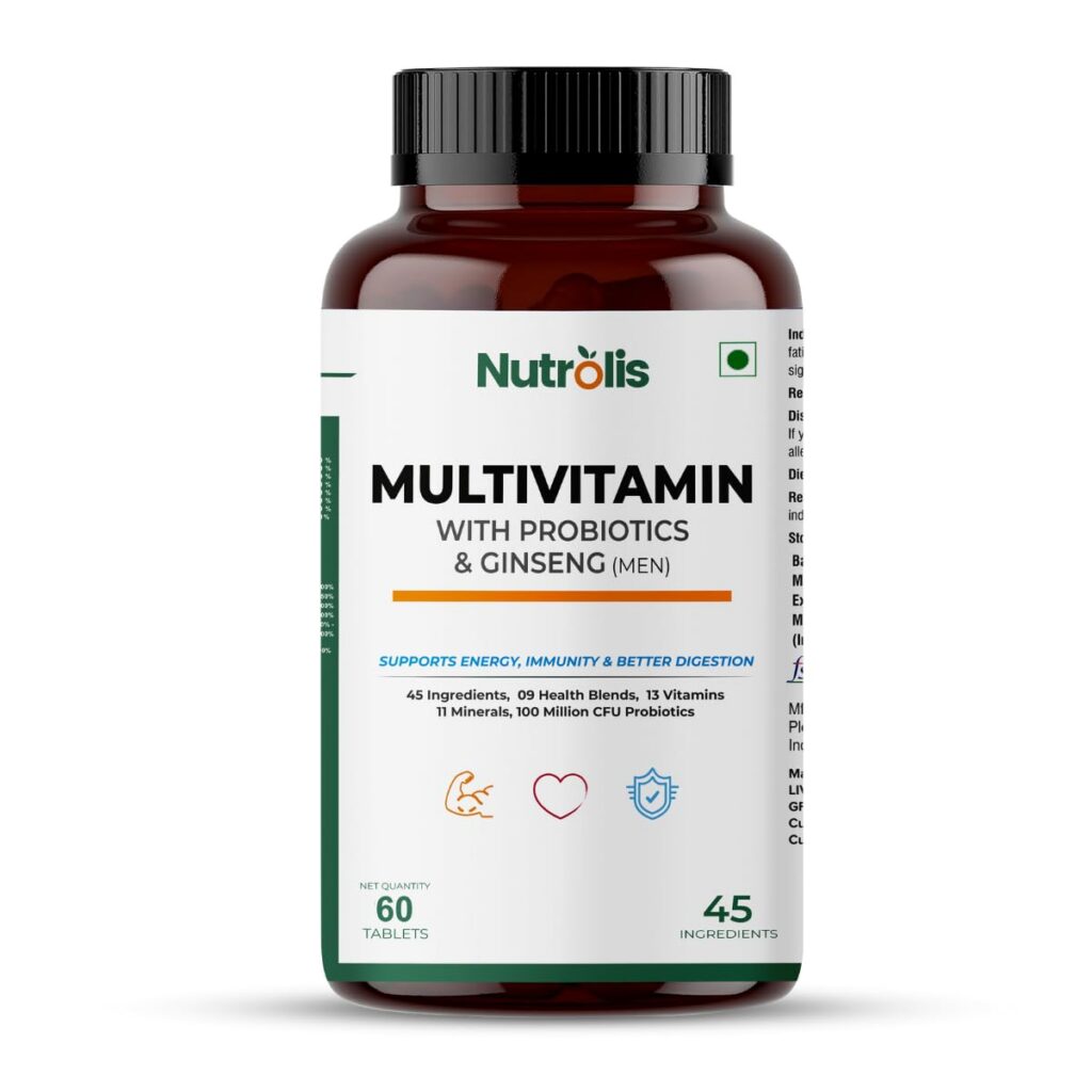 Deal Nutrolis Multivitamin for Men with Probiotics & Ginseng Rs. 294