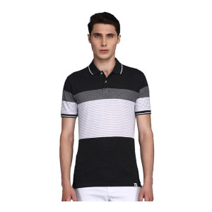 ONN Men’s Regular Fit Polo Neck Half Sleeve Striper T-Shirt