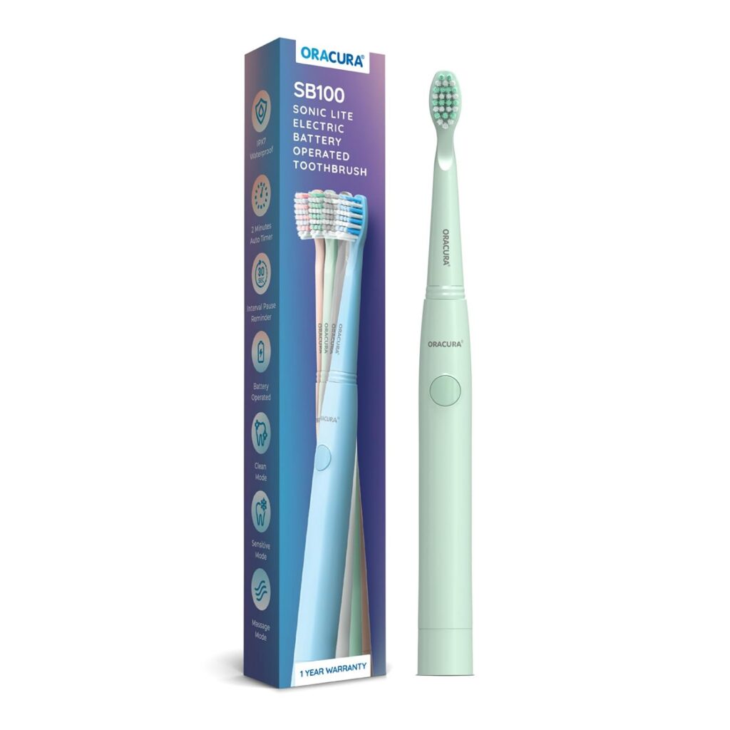 ORACURA Sonic Lite Electric Toothbrush SB100 Green Rs. 285
