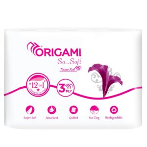 Origami Toilet Tissue Paper Pack of 12
