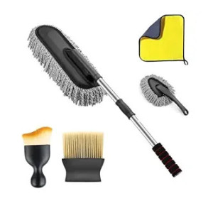 ORJILO 5 PCS Microfiber Car Duster Kit with Extendable Handle