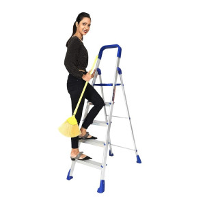 PAffy Light Weight Aluminium Heavy Duty Folding Step Ladder – 5 Steps with 7 Years Warranty
