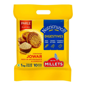 Parle Nutricrunch Classic Wheat Flour Digestive Cookies