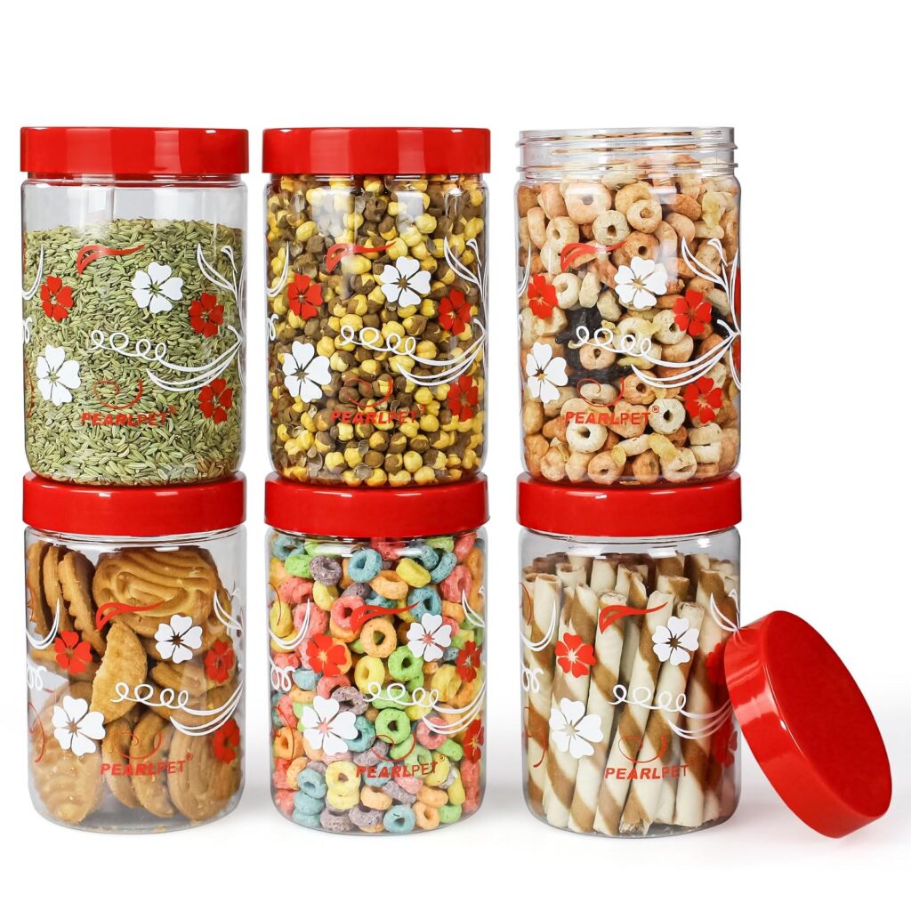 PEARLPET Blossom Jars 800ml (Set of 6) Rs 260