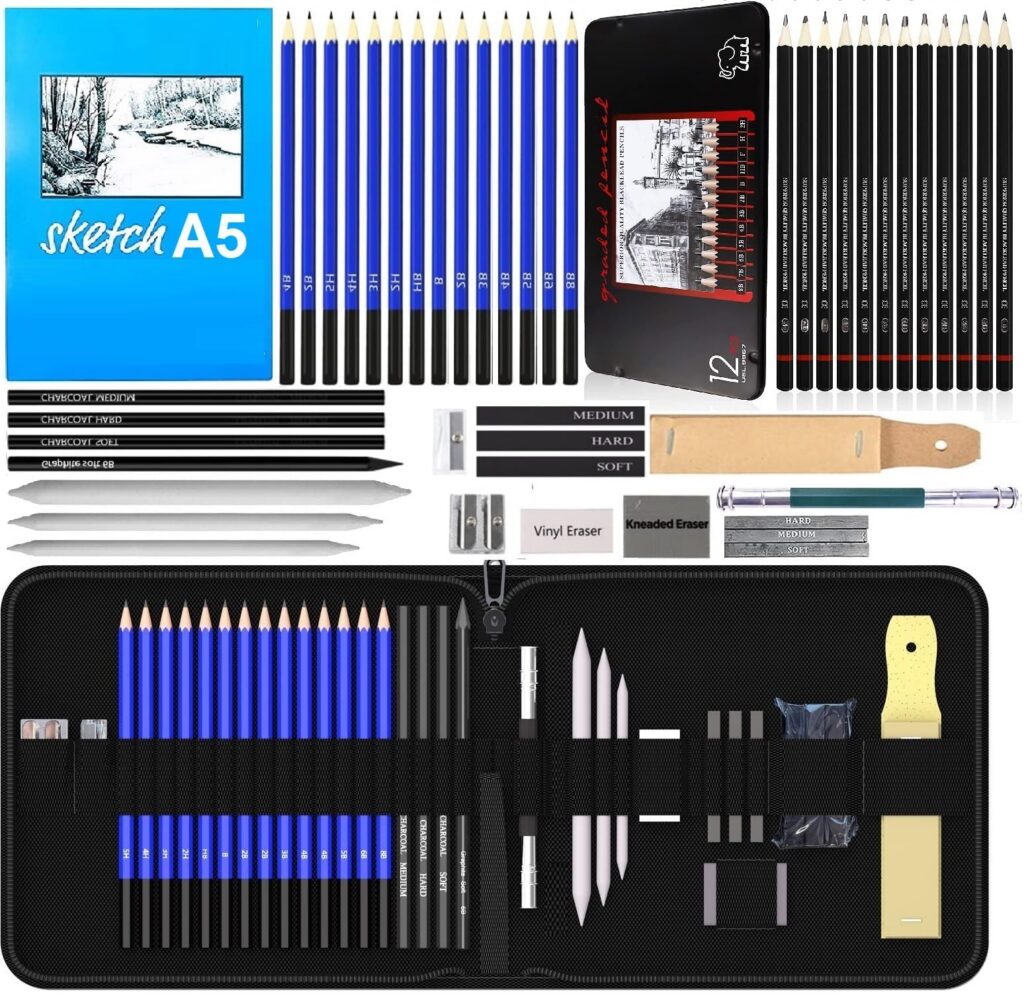 Pencil Kit 47 Pieces Professional Graphite Charcoal Sketch Kit Rs. 779